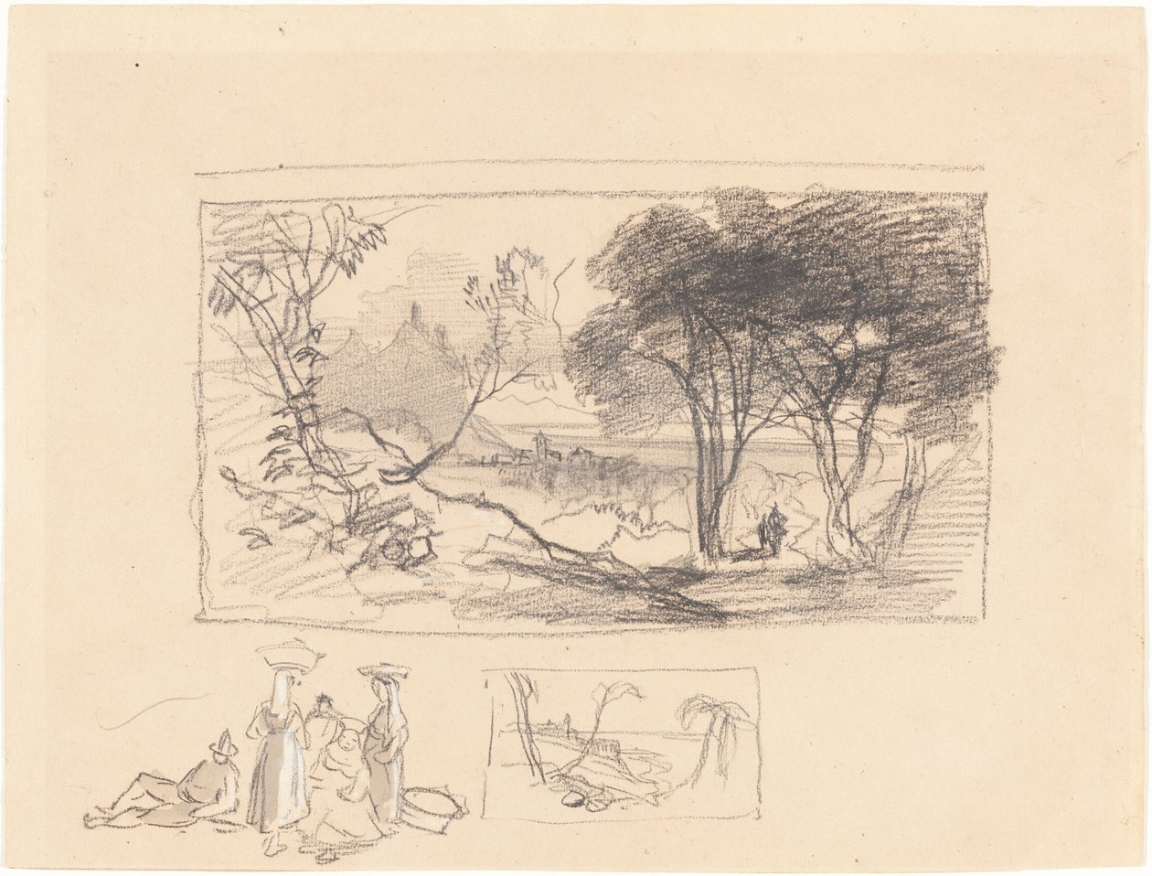 Szkice we Włoszech [recto], 18391845. autorstwa Edward Lear