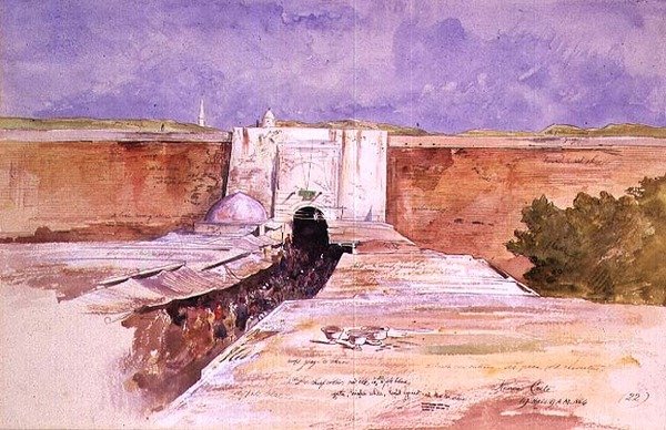 Bazar Kanea, Kreta autorstwa Edward Lear