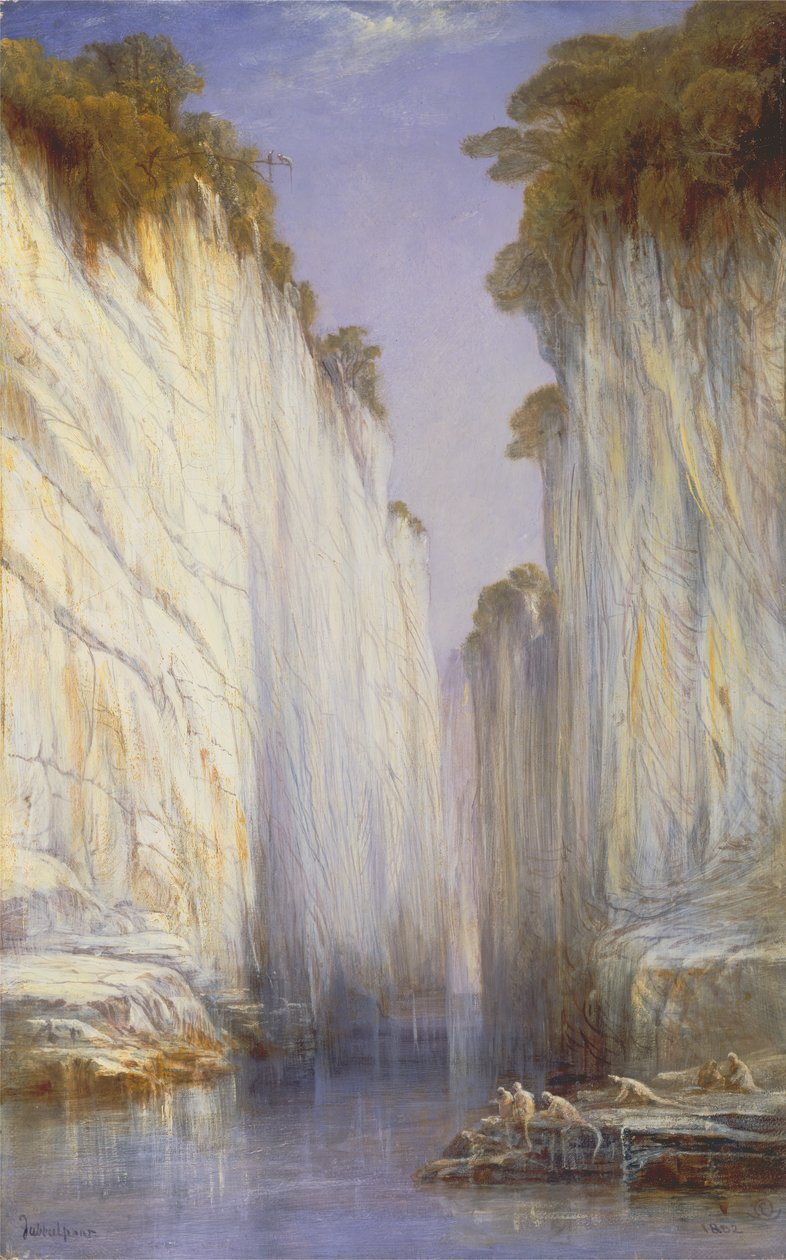 Marmurowe Skały - Nerbudda Jubbolpore, 1882. autorstwa Edward Lear
