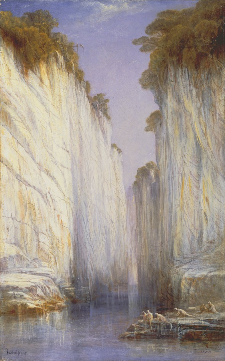Marmurowe Skały — Nerbudda Jubbolpore autorstwa Edward Lear