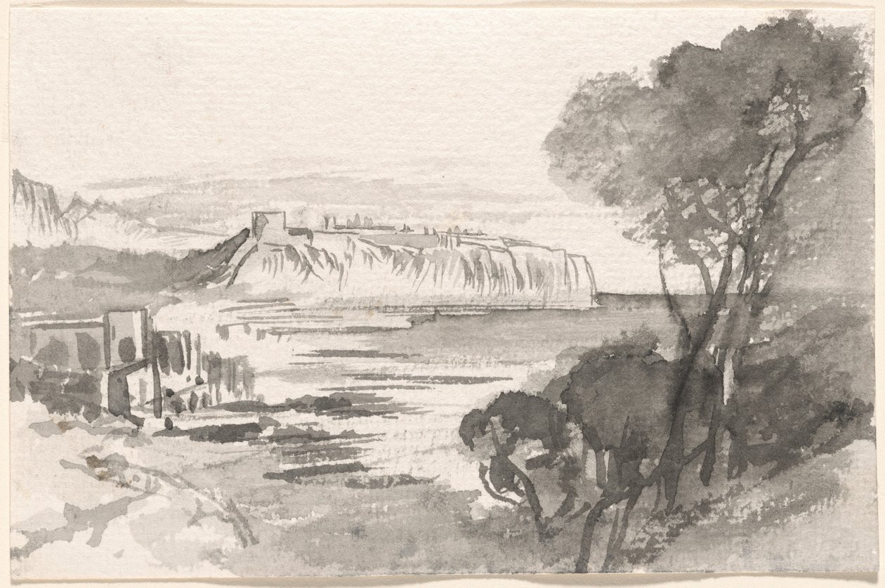 Widok na zatokę (Monako) autorstwa Edward Lear