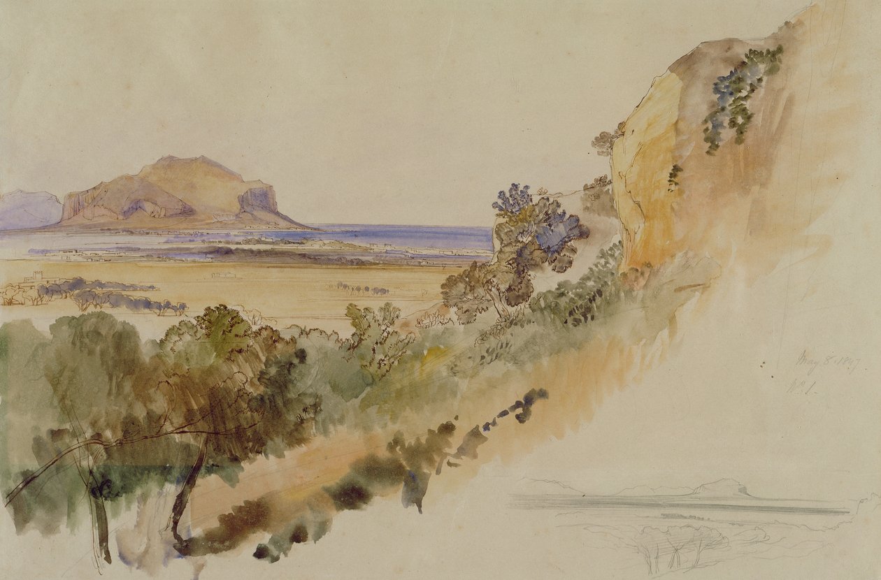 Zobacz w pobliżu Palermo autorstwa Edward Lear