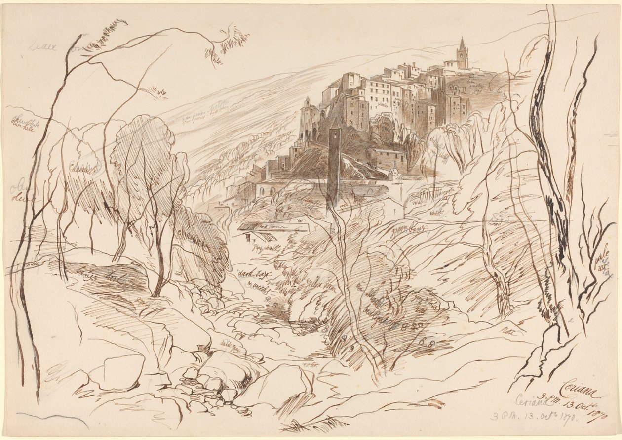 Widok na Cerianę autorstwa Edward Lear