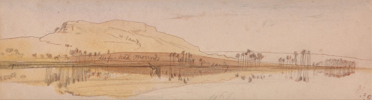 Widok na Nil autorstwa Edward Lear