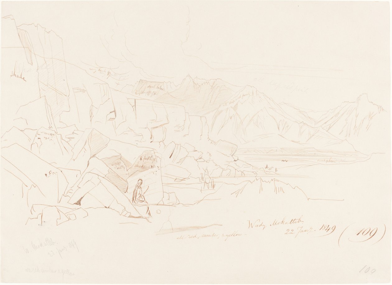 Dolina biurowa, 1849. autorstwa Edward Lear