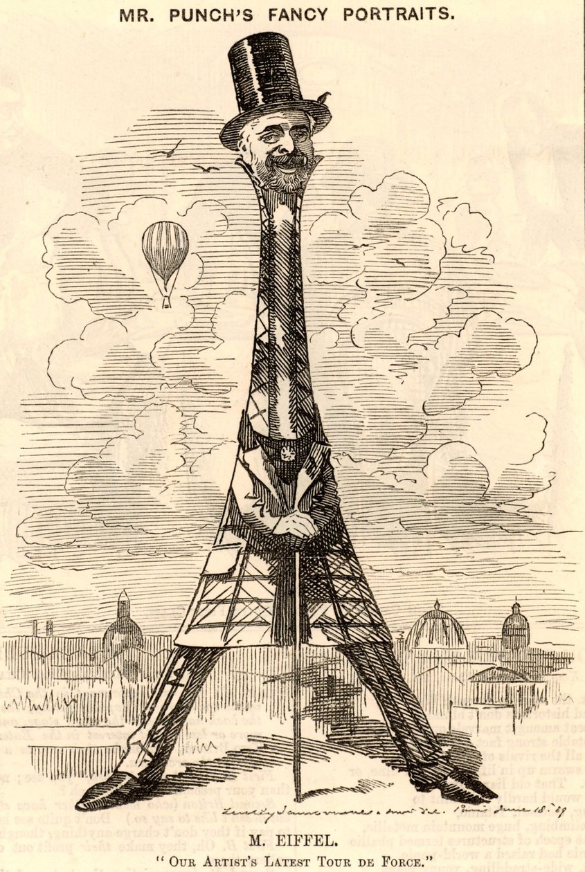 „” (Aleksandre) Gustave Eiffel (1832-1923) Francuski inżynier budownictwa lądowego autorstwa Edward Linley Sambourne