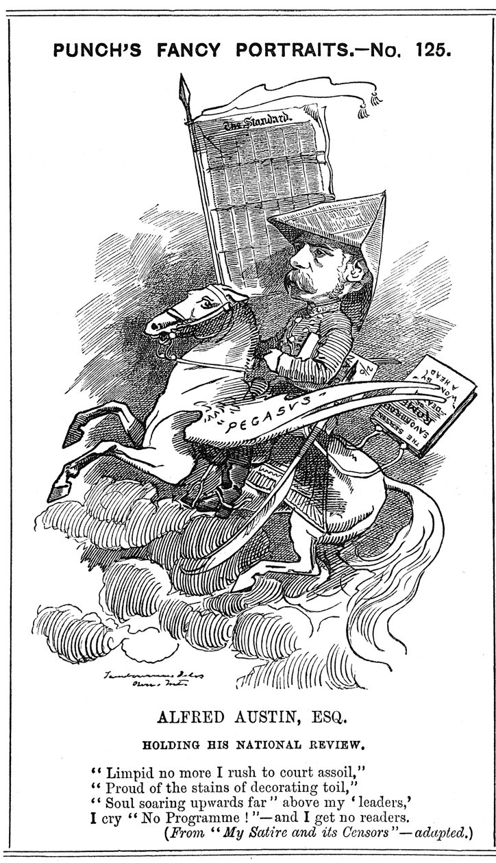 Alfred Austin 1835-1913, poeta brytyjski, 1883 autorstwa Edward Linley Sambourne