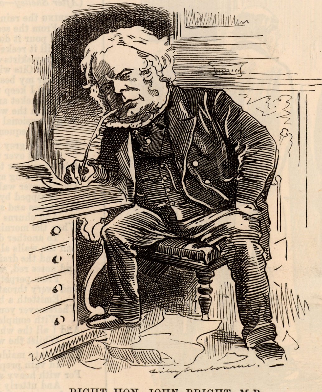Karykatura Johna Brighta autorstwa Edward Linley Sambourne
