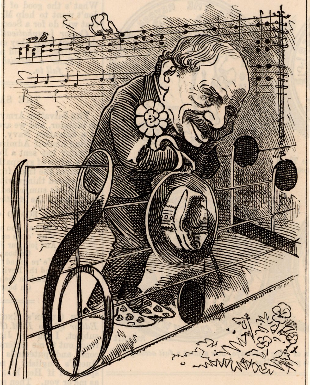 Karykatura Juliusza Benedykta autorstwa Edward Linley Sambourne