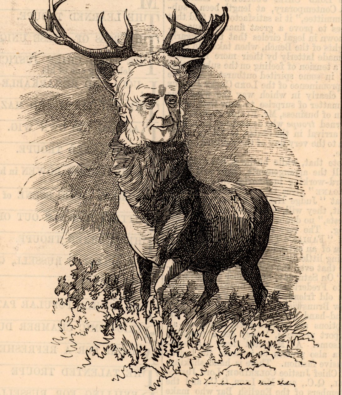 Karykatura Waltera Francisa Scotta autorstwa Edward Linley Sambourne
