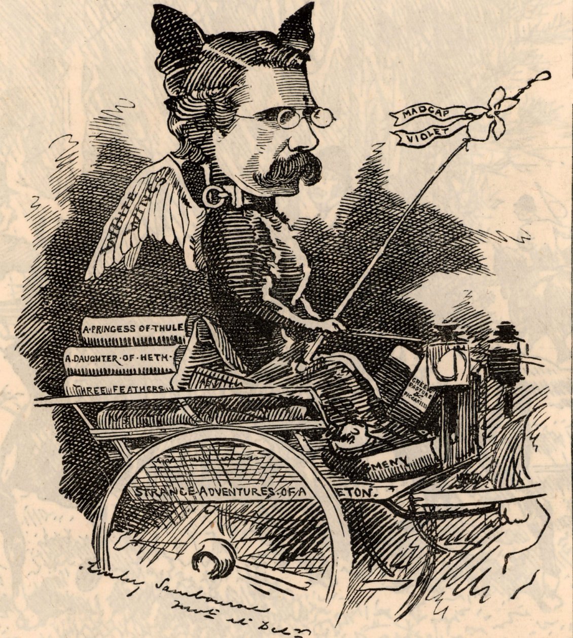 Karykatura Williama Blacka autorstwa Edward Linley Sambourne