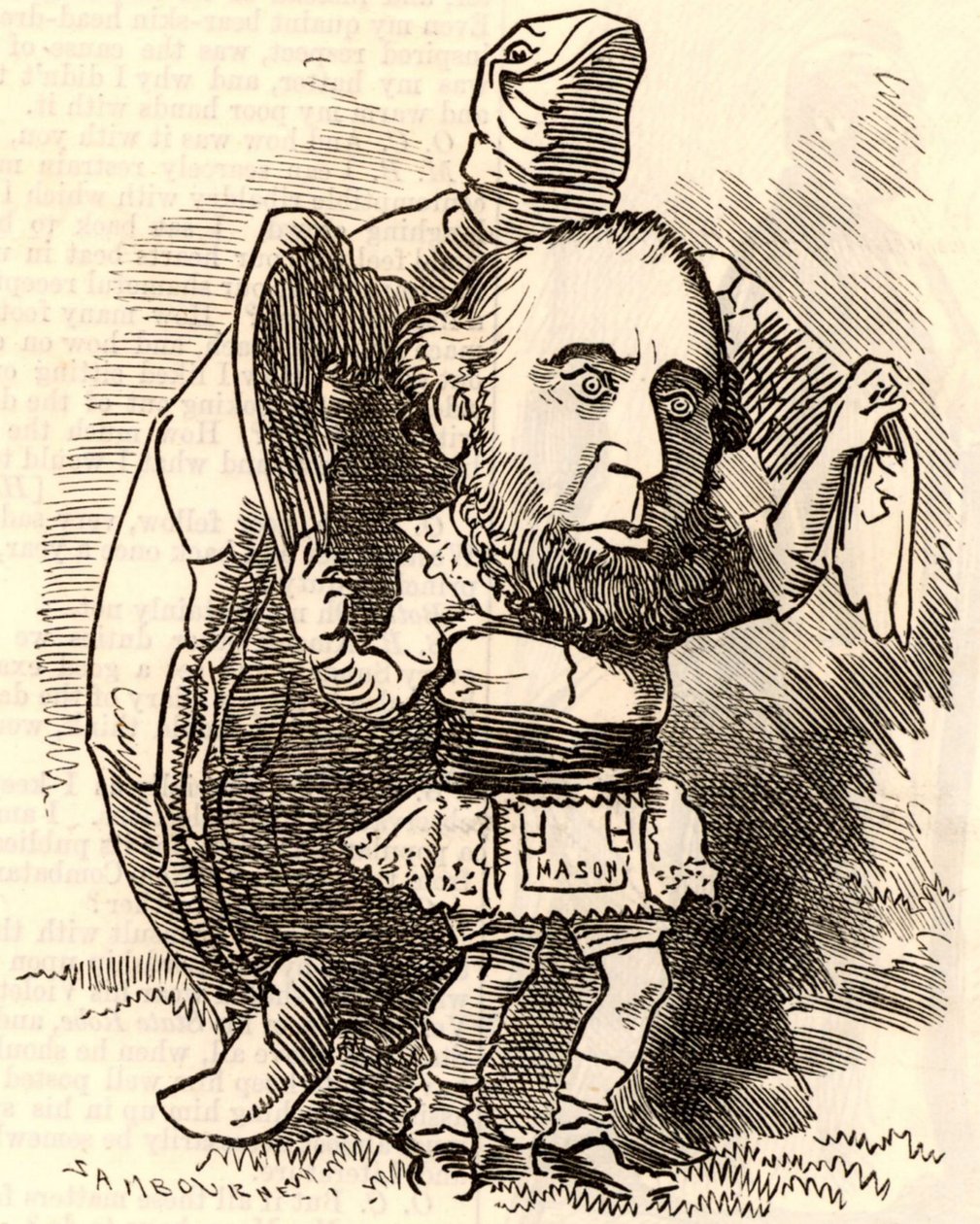 John Ellis tańczy z żółwiem autorstwa Edward Linley Sambourne