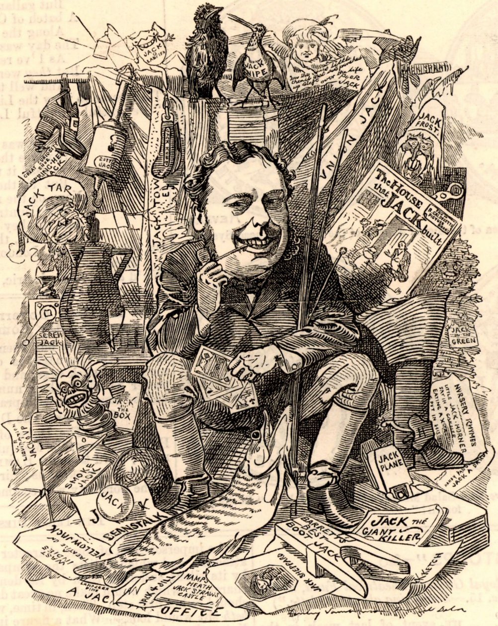 Portret Johna Holkera autorstwa Edward Linley Sambourne