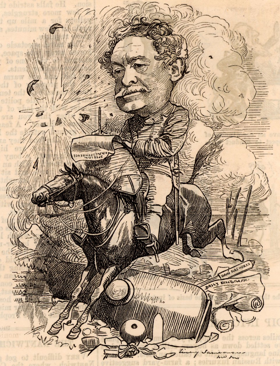 William Howard Russell (1821-1907) autorstwa Edward Linley Sambourne