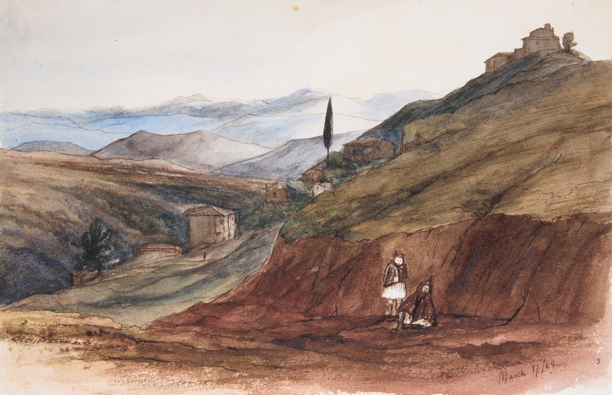 Andritzena autorstwa Edward & Lushington Franklin (1823 1901) Lear