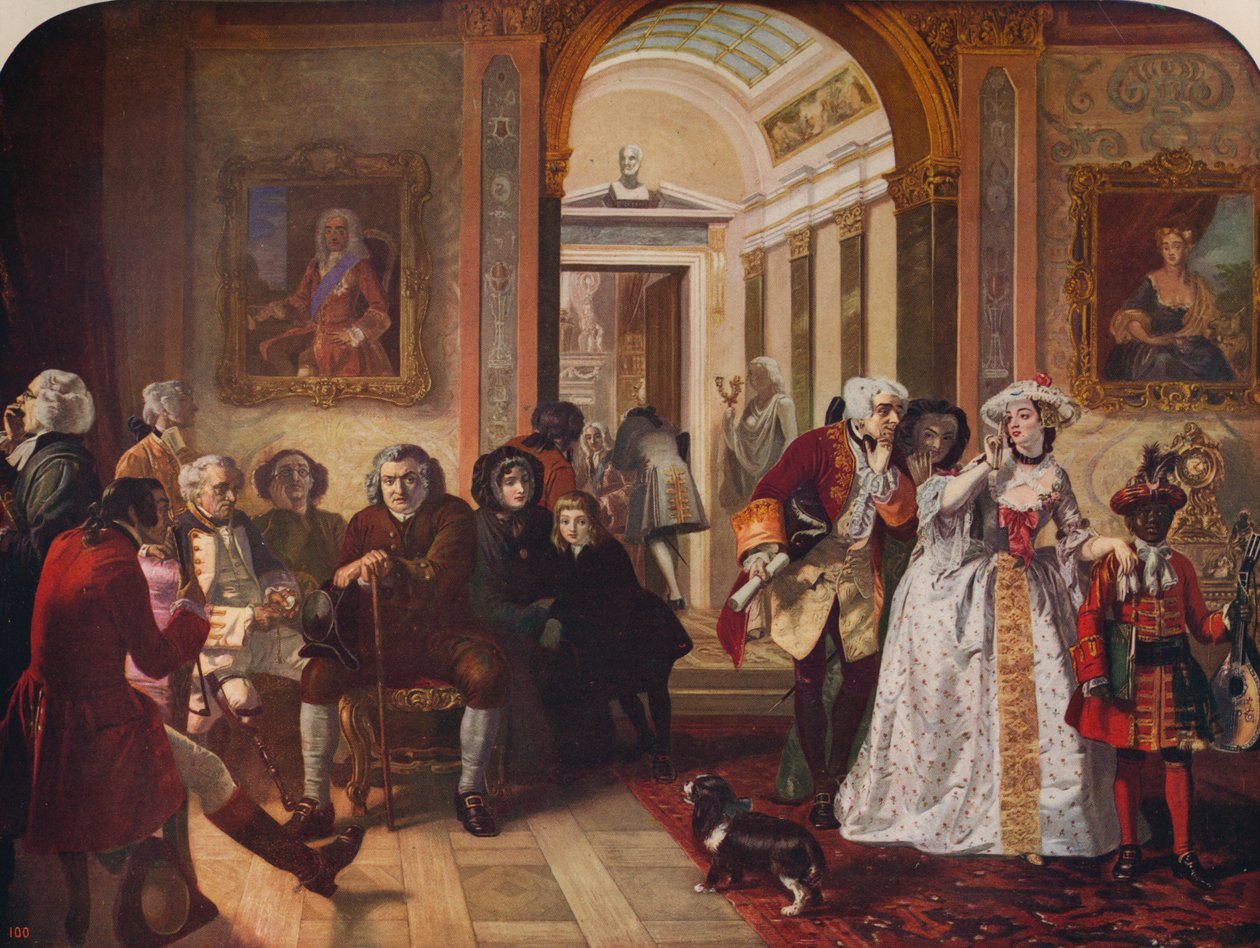 Dr Johnson w Przedpokoju Lorda Chesterfielda, 1748, c1915 autorstwa Edward Matthew Ward