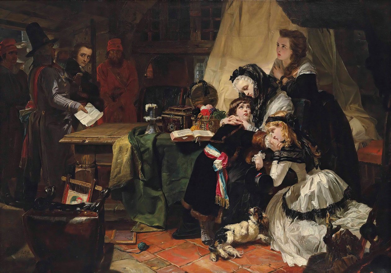 Ostatnie rozstanie Marii Antoniny i jej syna, 1856. autorstwa Edward Matthew Ward