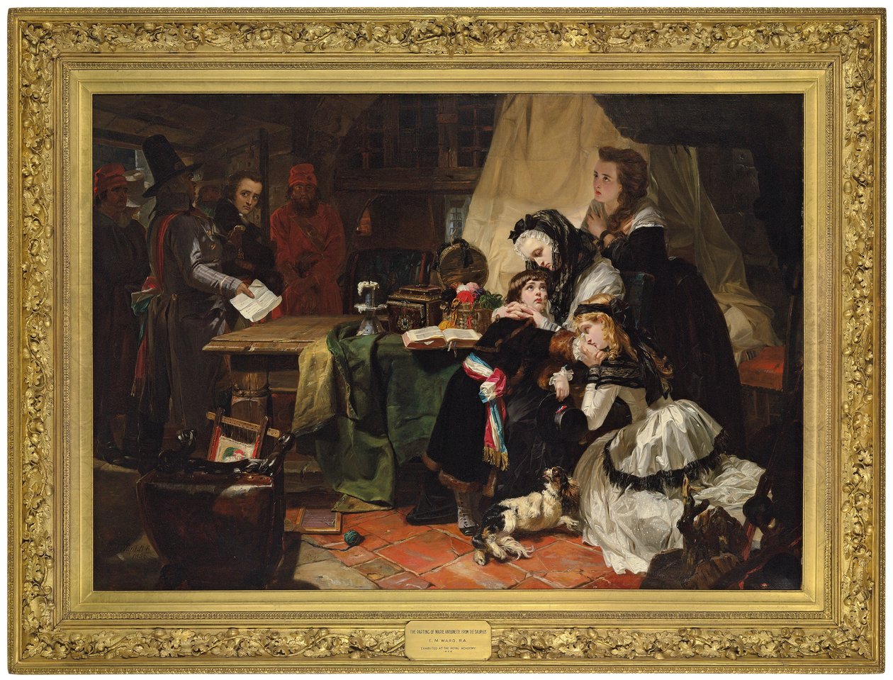 Ostatnie rozstanie Marii Antoniny i jej syna, 1856 autorstwa Edward Matthew Ward