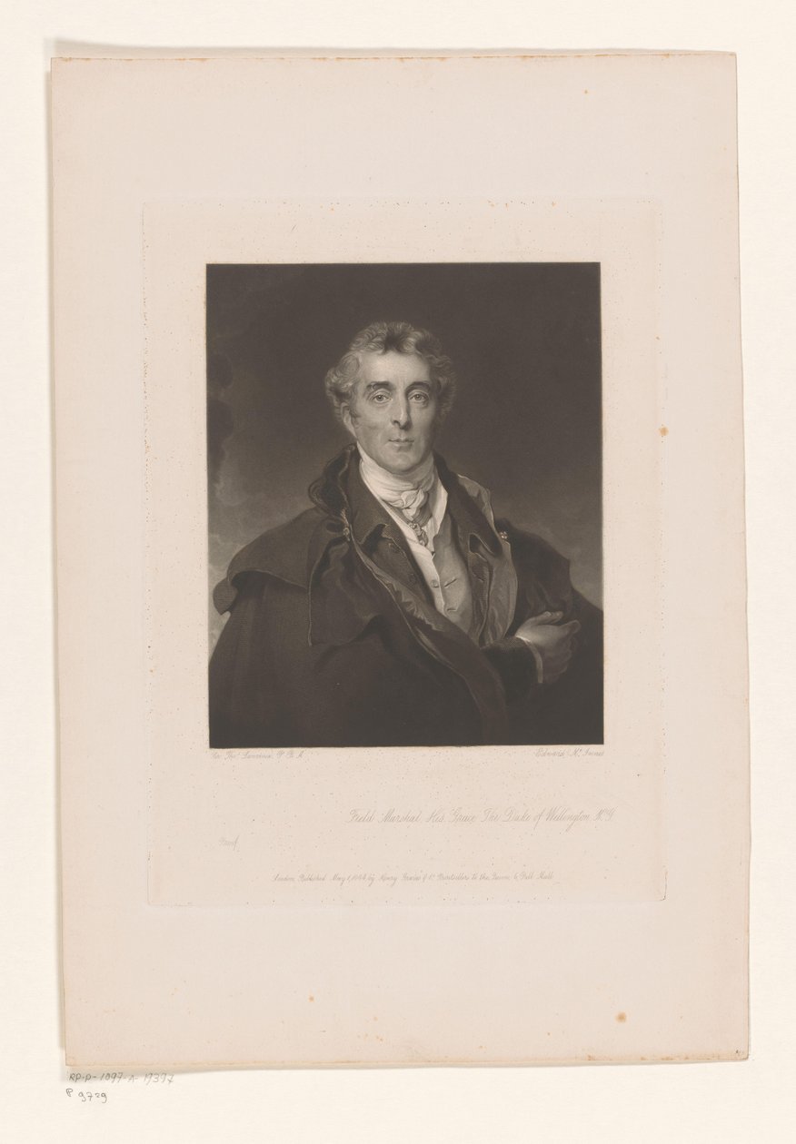 Portret van Arthura Wellesleya Feldmarszałek Jego Łaskawość Książę Wellington (tytuł na obiekcie) autorstwa Edward McInnes