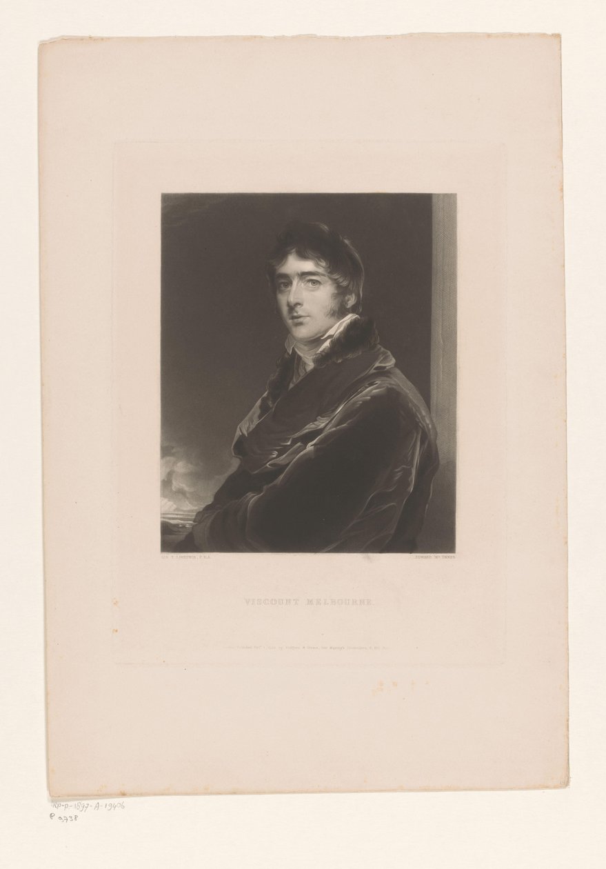 Portret van Williama Lamba Wicehrabia Melbourne autorstwa Edward McInnes