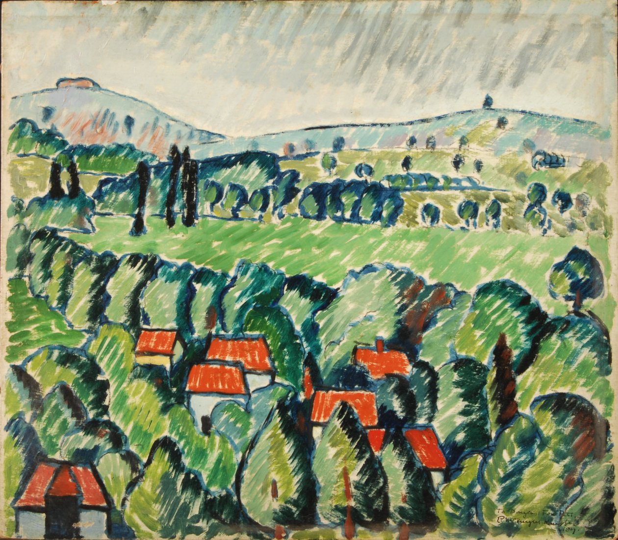 Berkshire Landscape autorstwa Edward McKnight Kauffer