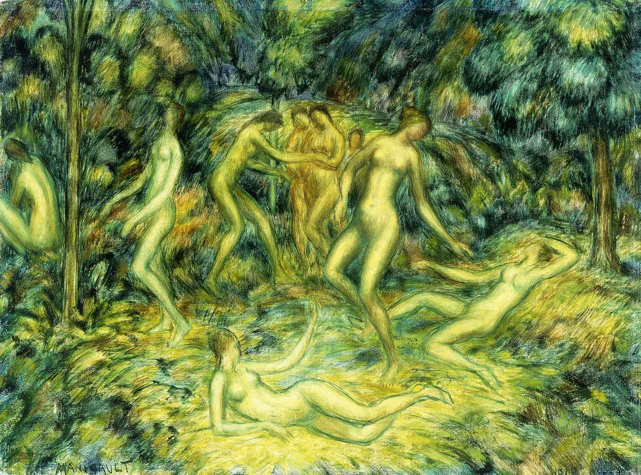 Tańczące nimfy, 1918 autorstwa Edward Middleton Manigault