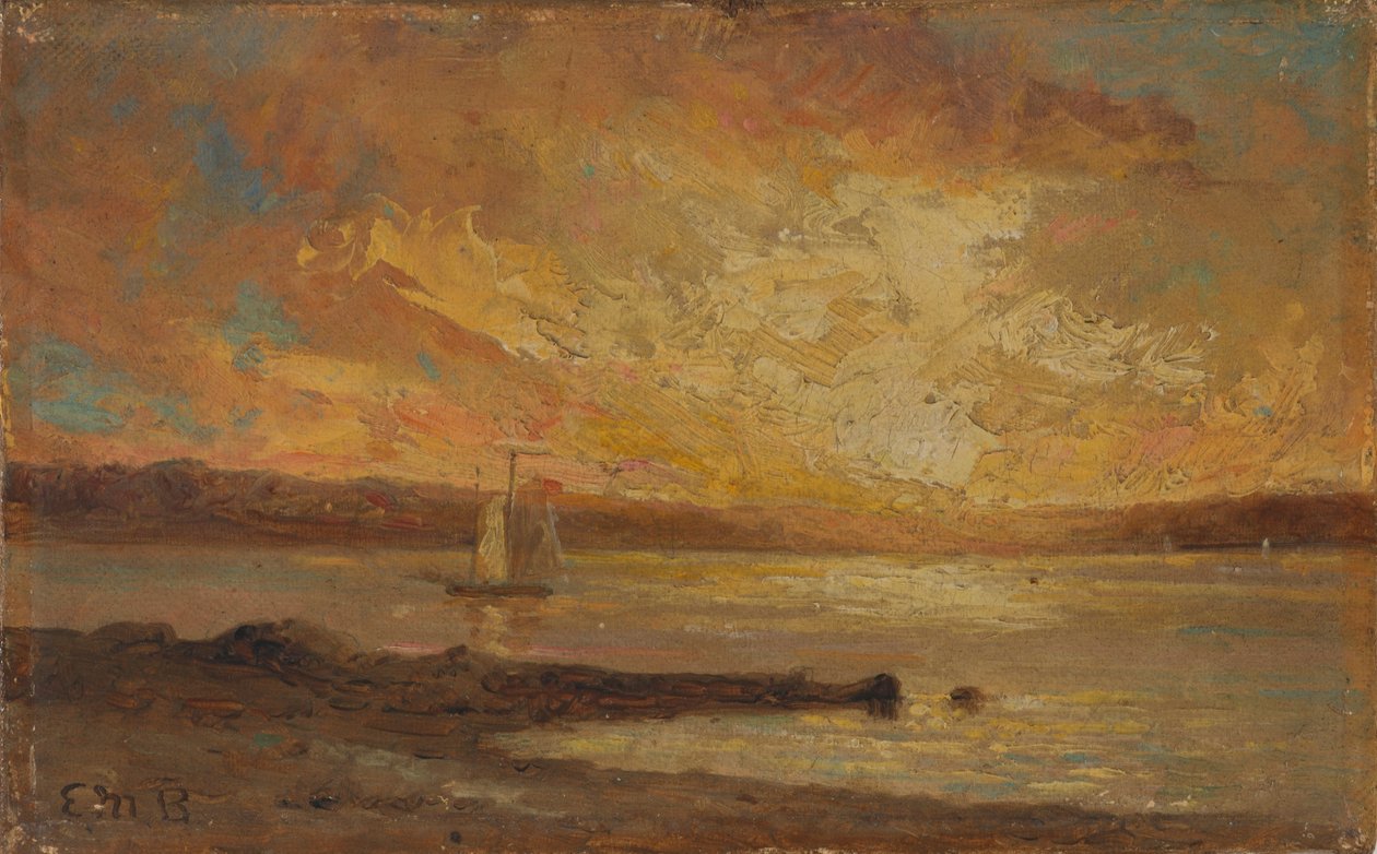 Łódź na morzu autorstwa Edward Mitchell Bannister