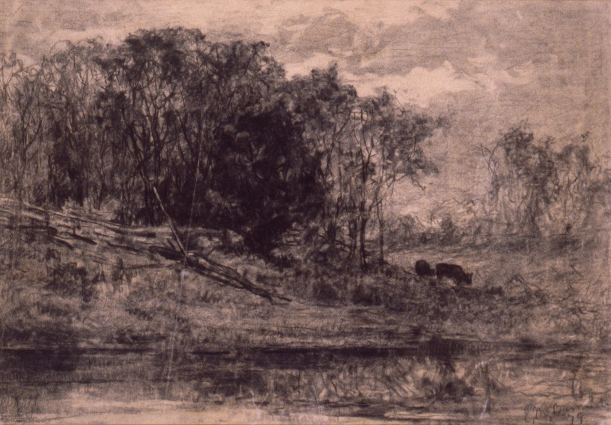 Krowy w lesie autorstwa Edward Mitchell Bannister
