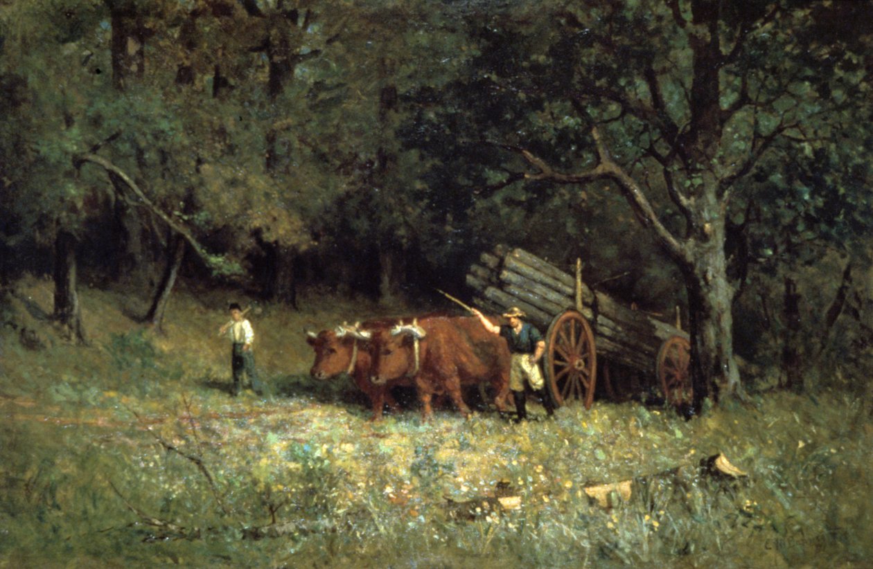 Wożąc krowy do domu, 1881. autorstwa Edward Mitchell Bannister