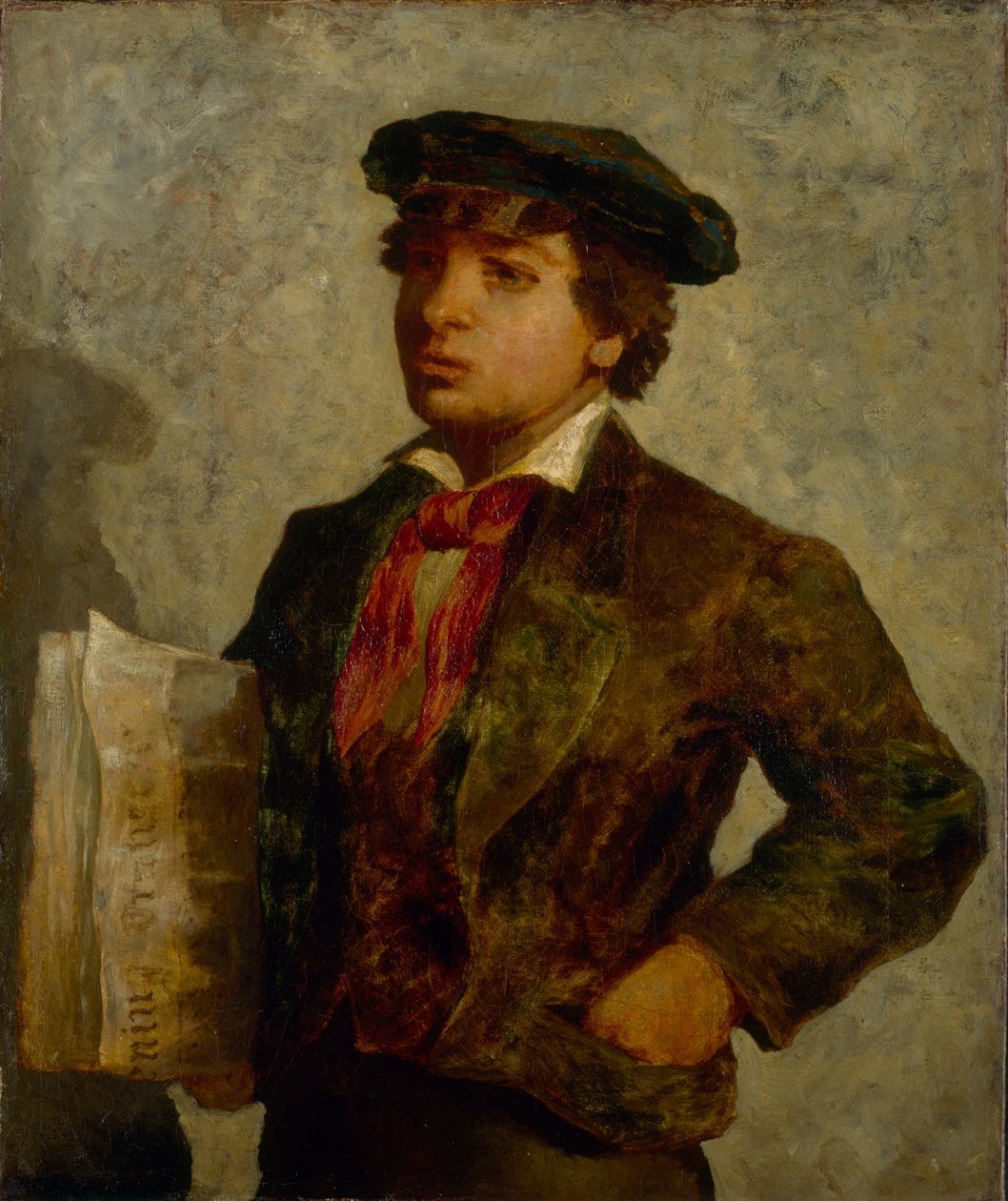 Chłopiec z gazety, 1869. autorstwa Edward Mitchell Bannister
