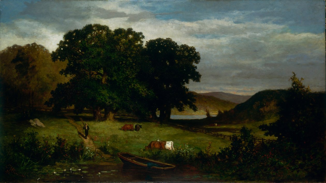 Drzewa dębowe autorstwa Edward Mitchell Bannister