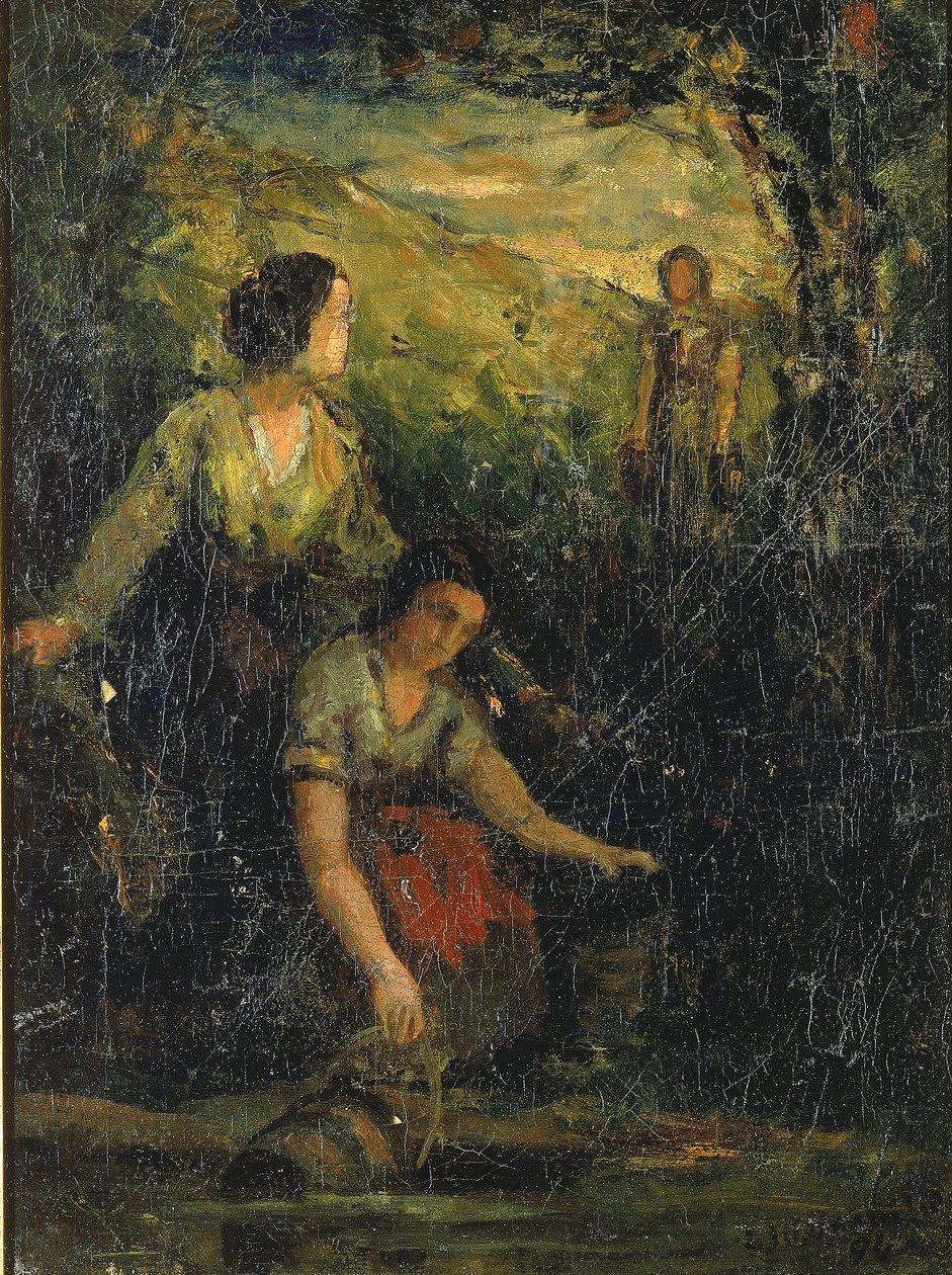 The Drinking Pool (trzy kobiety nad wodą) autorstwa Edward Mitchell Bannister