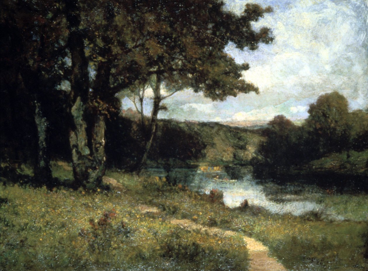 Drzewa w pobliżu rzeki, 1891 autorstwa Edward Mitchell Bannister
