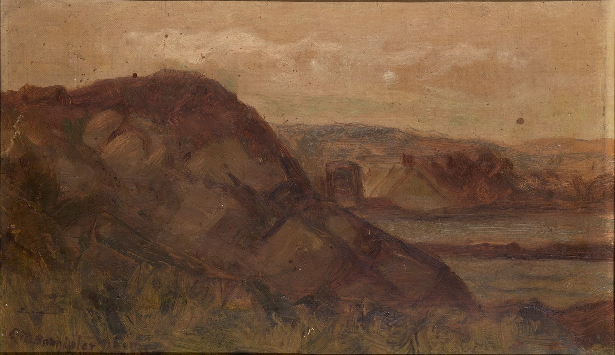 Bez tytułu (krajobraz ze skałami) autorstwa Edward Mitchell Bannister