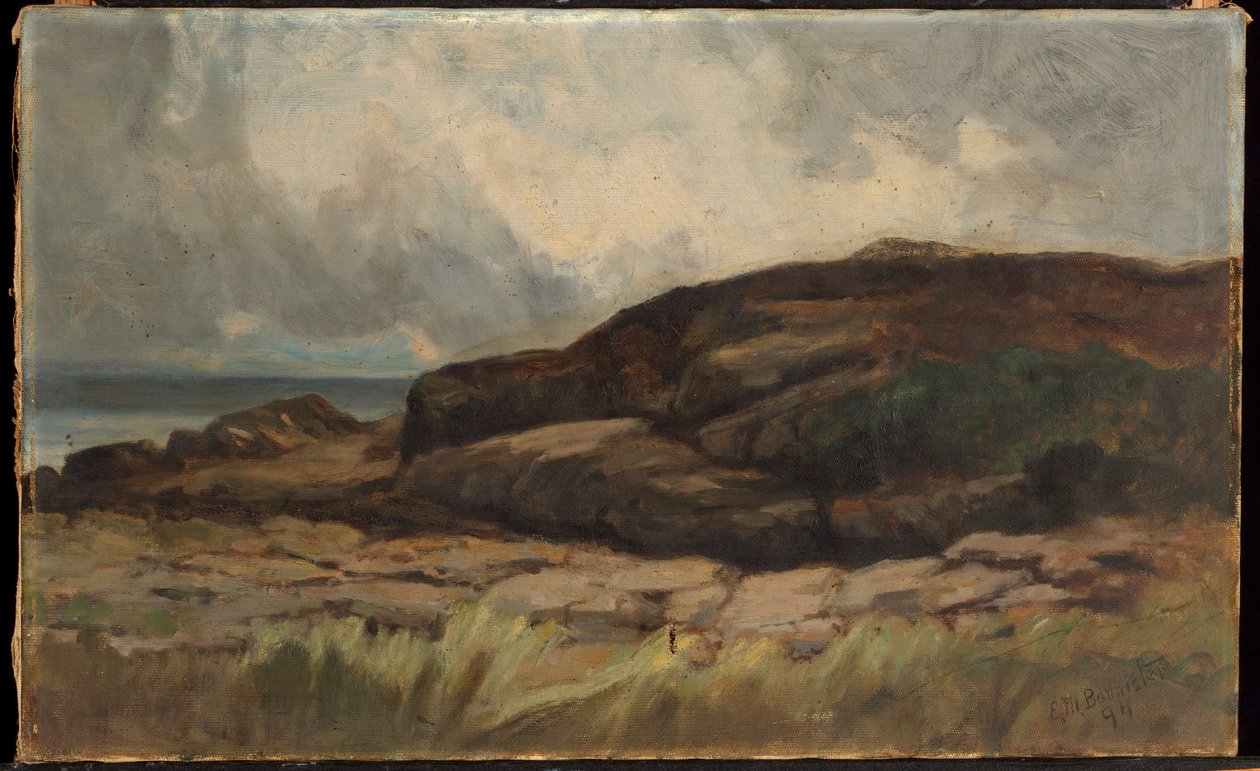 Bez tytułu (krajobraz ze skałami) autorstwa Edward Mitchell Bannister
