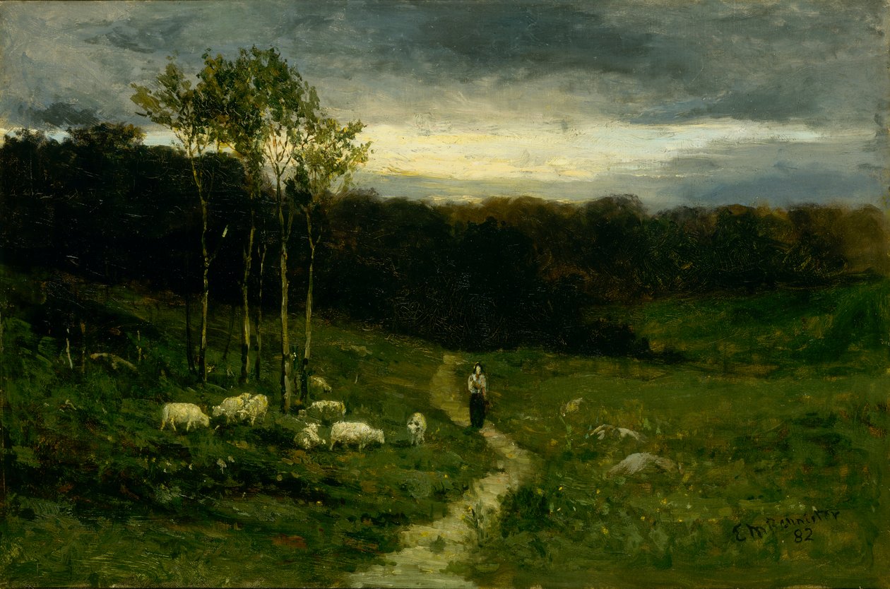 Kobieta idąca ścieżką, 1882. autorstwa Edward Mitchell Bannister