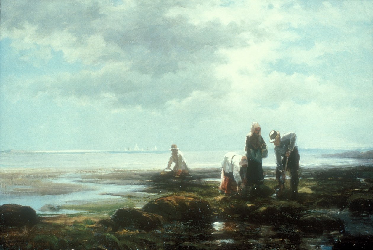 Kopacze małży, ok. połowa lat 80. XIX wieku (olej na płótnie) autorstwa Edward Moran