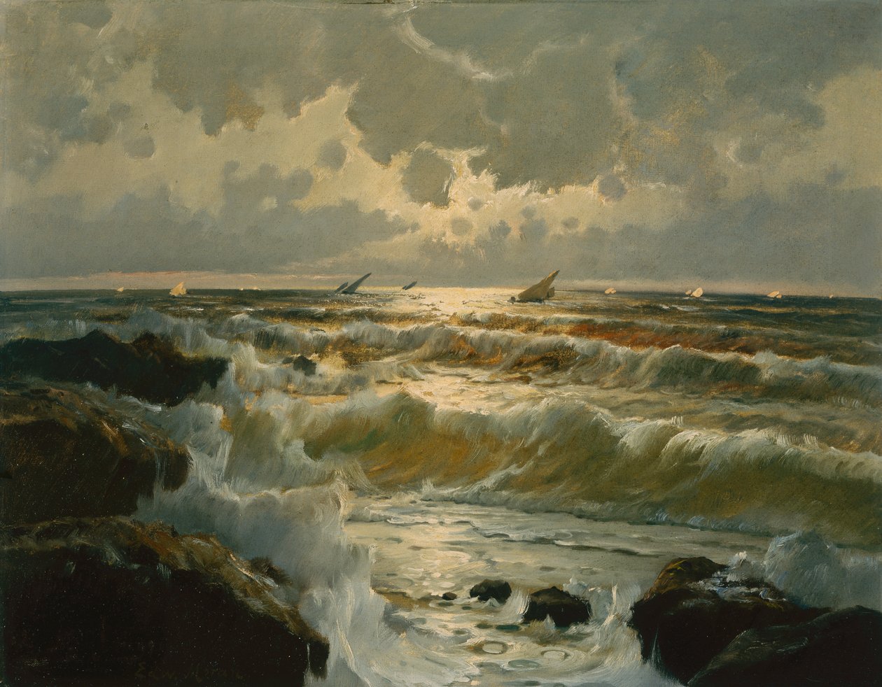W stronę domu (olej na płótnie) autorstwa Edward Moran