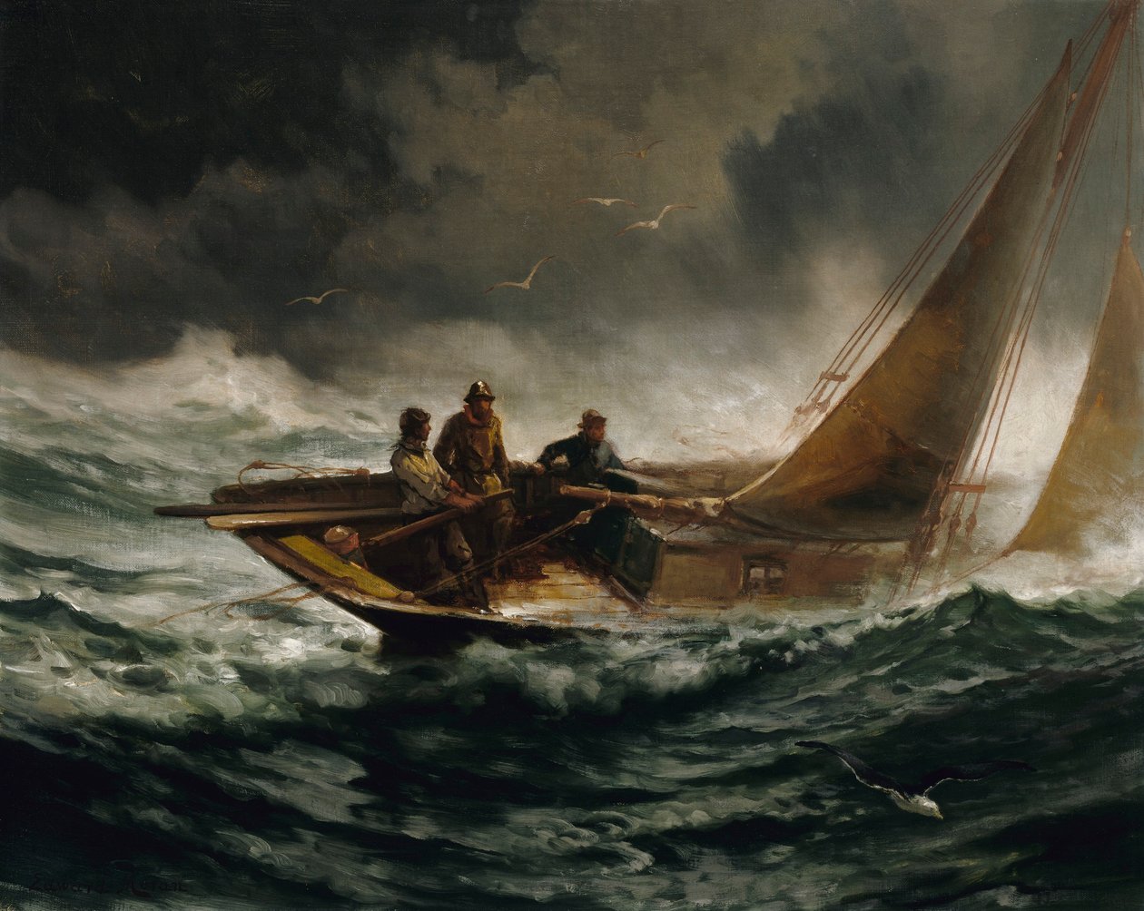 Jazda przez wichurę autorstwa Edward Moran