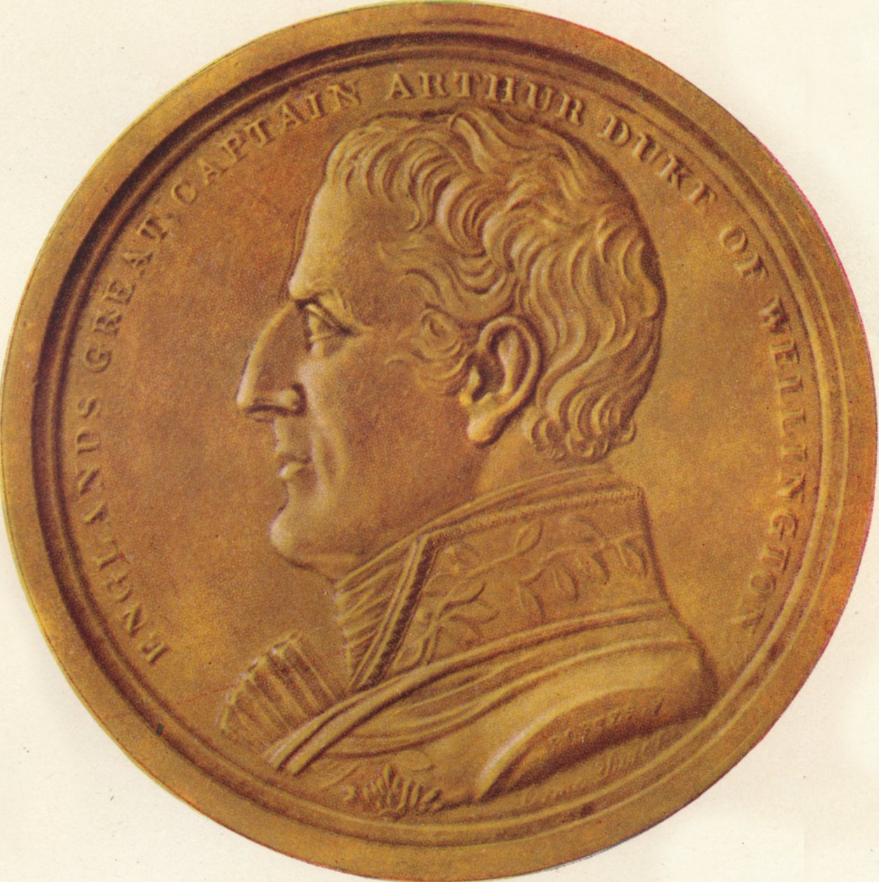 Wielki kapitan Anglii Arthur Duke of Wellington – Medal pamiątkowy, 1815 1910 autorstwa Edward Orme