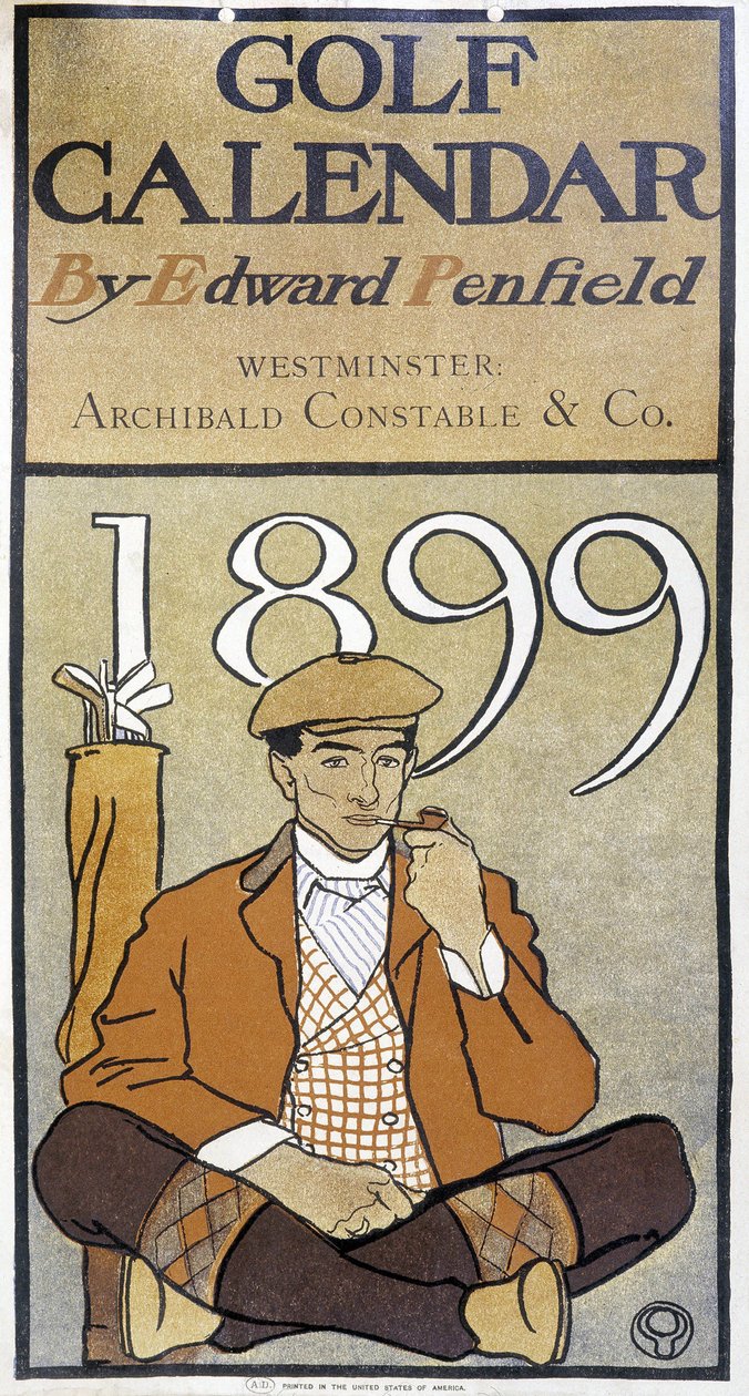 Kalendarz: „Kalendarz golfowy” Edwarda Penfielda autorstwa Edward Penfield