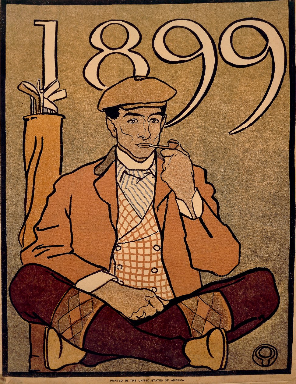 Kalendarz golfowy, Edward Penfield, plakat autorstwa Edward Penfield