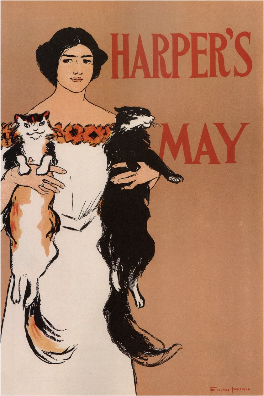 Harfiści maj 1897 autorstwa Edward Penfield