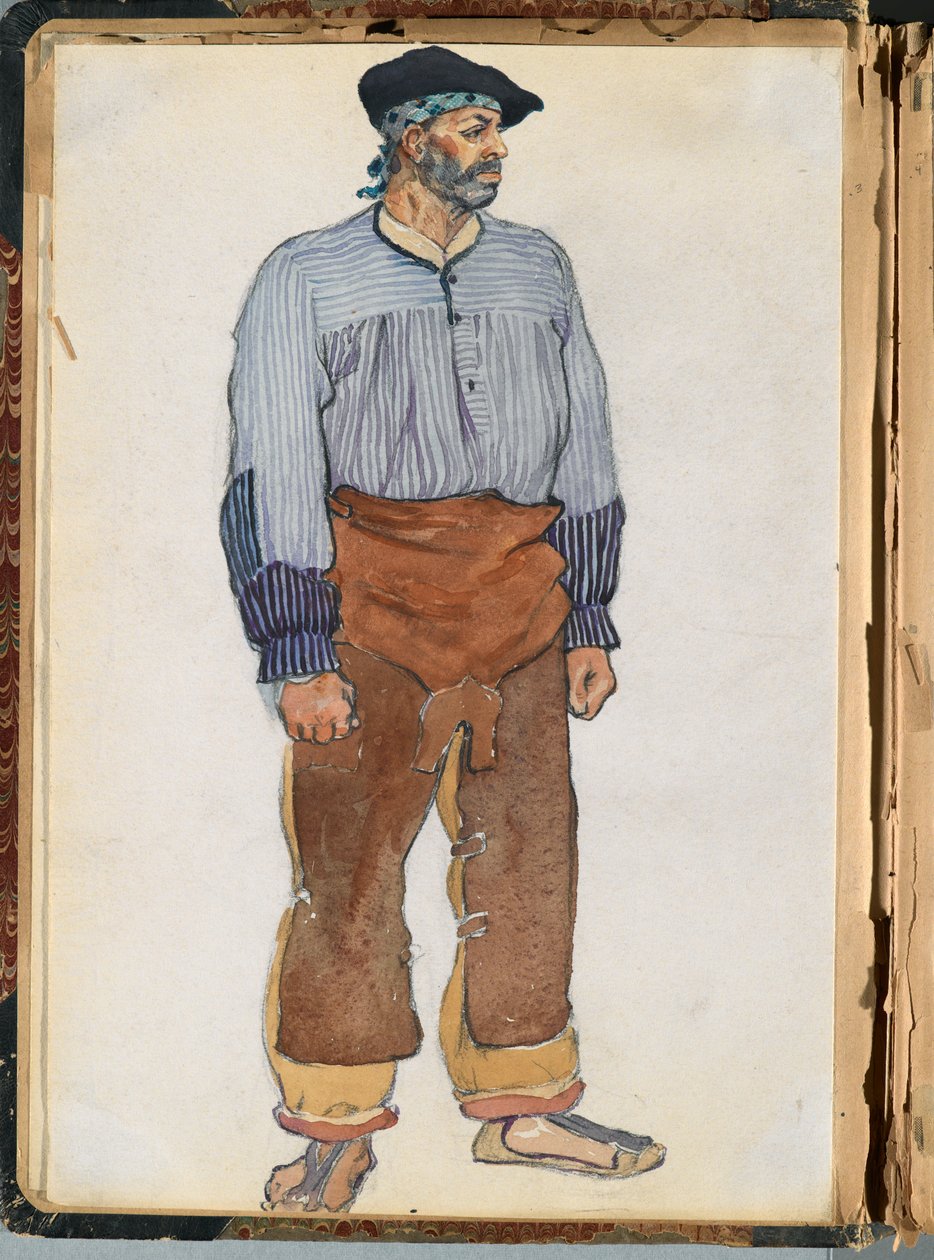 Szkic hiszpański, ok. 1911 (wc i grafit na papierze, oprawiony w notatnik) autorstwa Edward Penfield