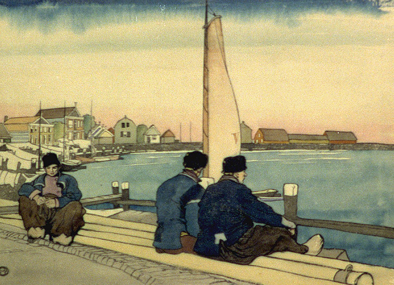 Czekam na wiatr i przypływ autorstwa Edward Penfield