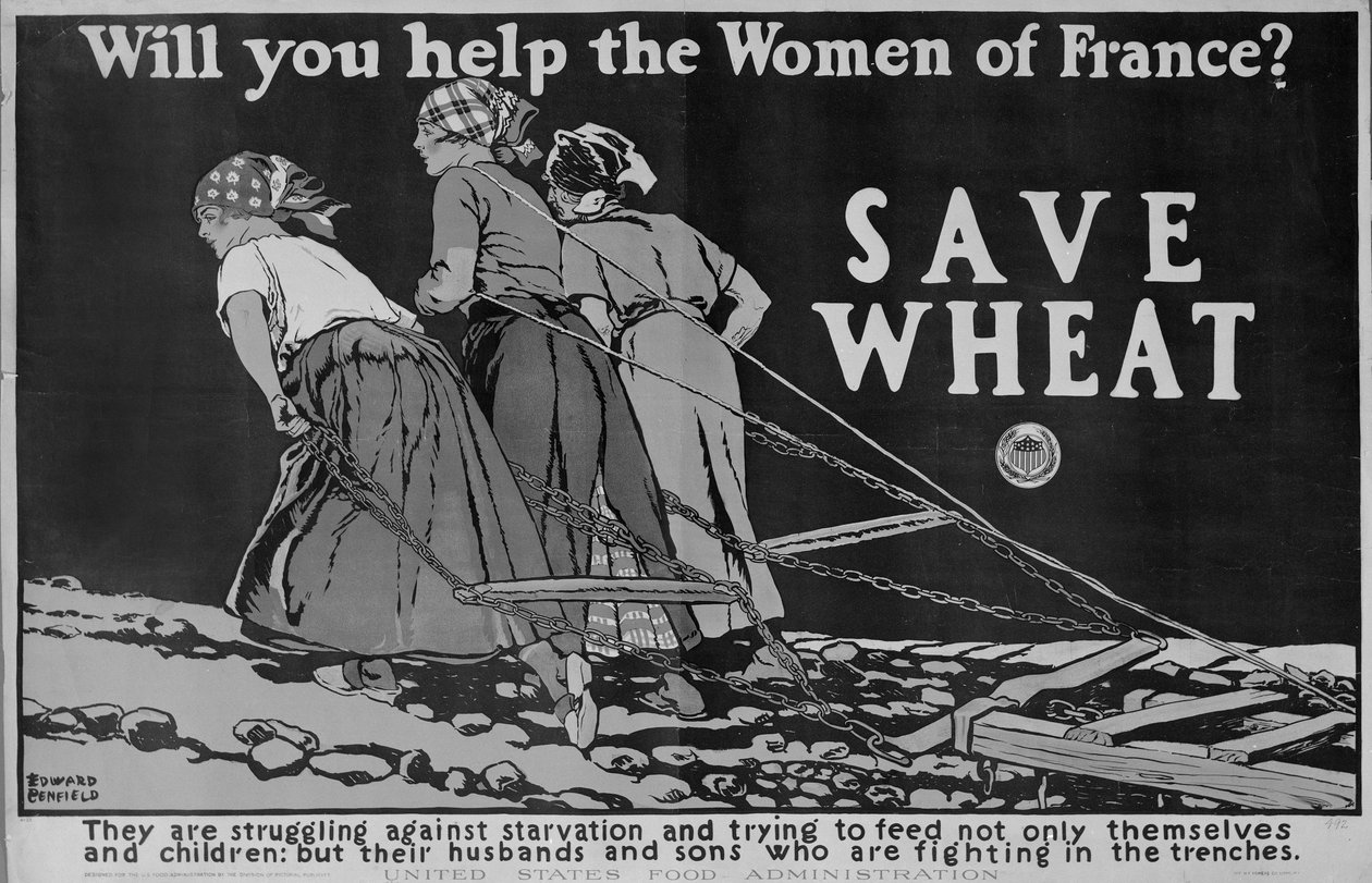 Pomożesz kobietom we Francji? Plakat z pierwszej wojny światowej autorstwa Edward Penfield
