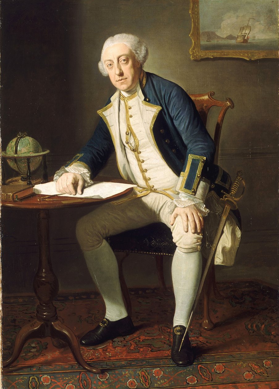 Kapitan Philip Affleck (1726-99) autorstwa Edward Penny
