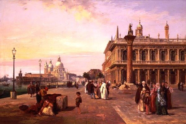 Liczby na Piazzetta, Wenecja z, Salute poza autorstwa Edward Pritchett