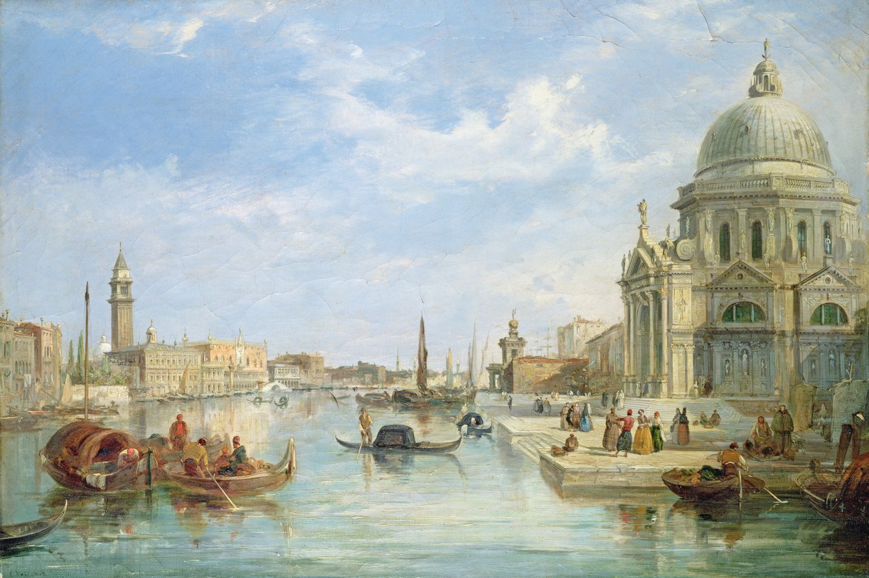 Ujście Canale Grande w Wenecji z Santa Maria della Salute autorstwa Edward Pritchett