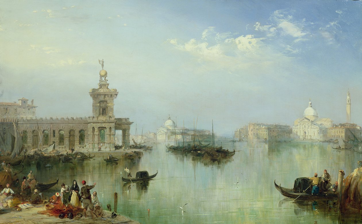 Laguna Wenecka (olej na panelu) autorstwa Edward Pritchett